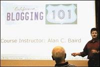 Alan C. Baird instructs Blogging 101 class.