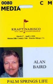 golf tournament credential